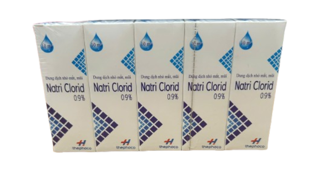 NHỎ MẮT NATRI CLORID 0.9% thehaco (lốc/10c/10ml)