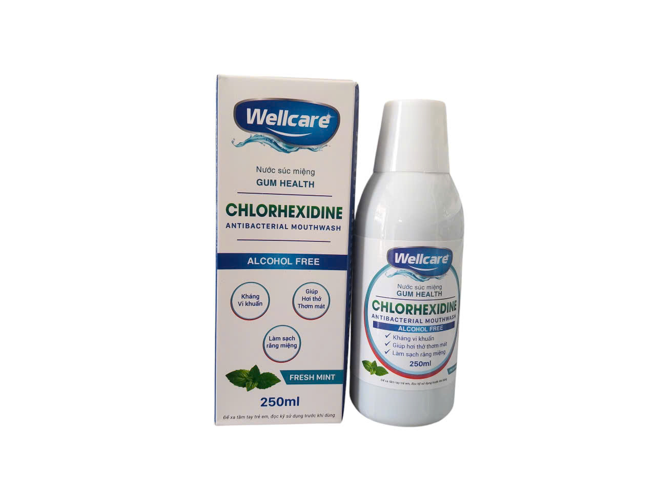 Nước súc miệng CHLORHEXIDINE hương bạc hà Wellcare (C/250ml)