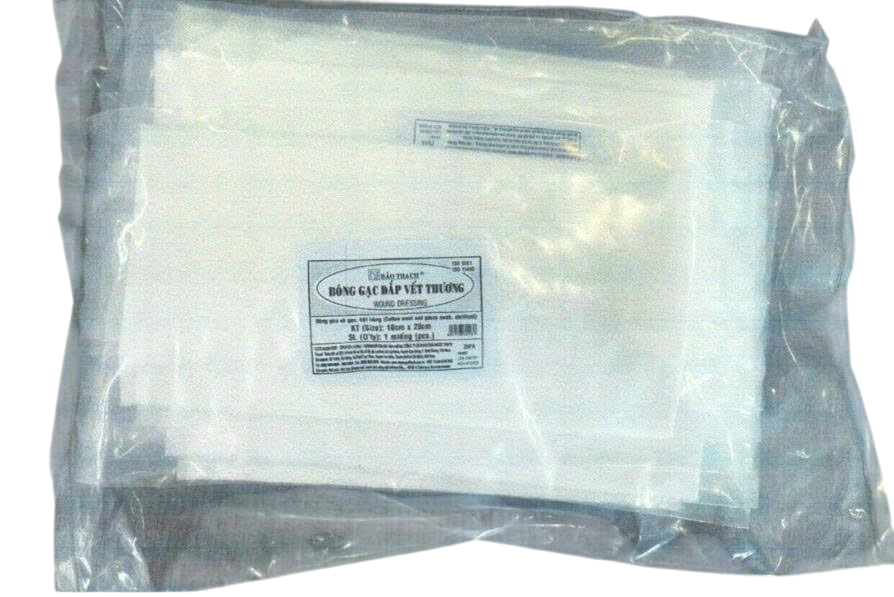 Bông gạc đắp vết thương 10cmx20cm bảo thạch (g/10m)
