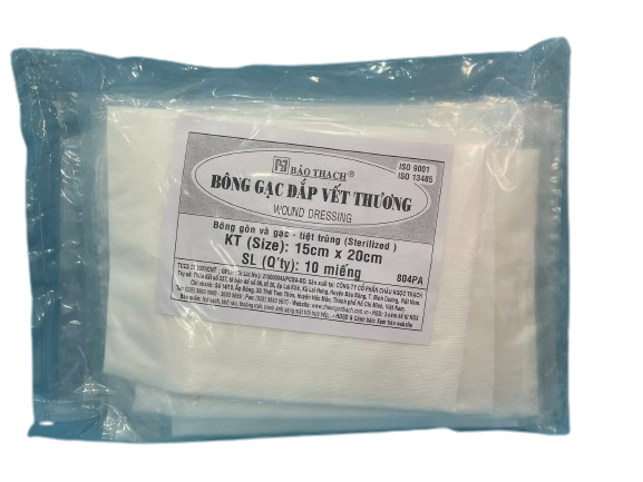 Bông gạc đắp vết thương 15cmx20cm bảo thạch (g/10m)