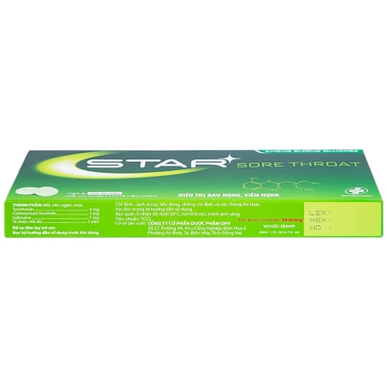 STAR SORE THROAT ngậm ho Opv (h/24v)