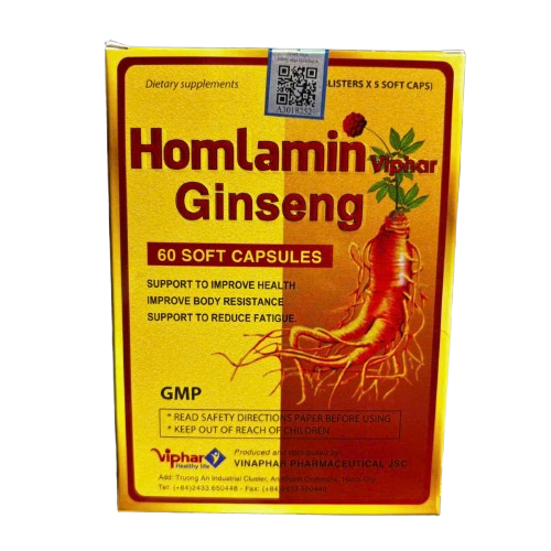 HOMLAMIN GÍNENG Hỗ trợ ăn ngủ ngon Viphar (H/60v)