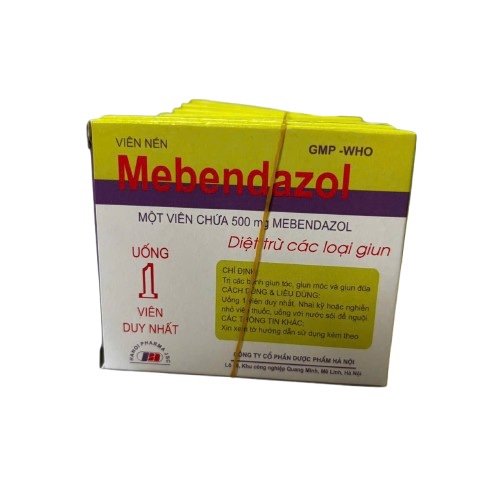 Mebendazol 500mg hà nội (lốc/10h/1v)
