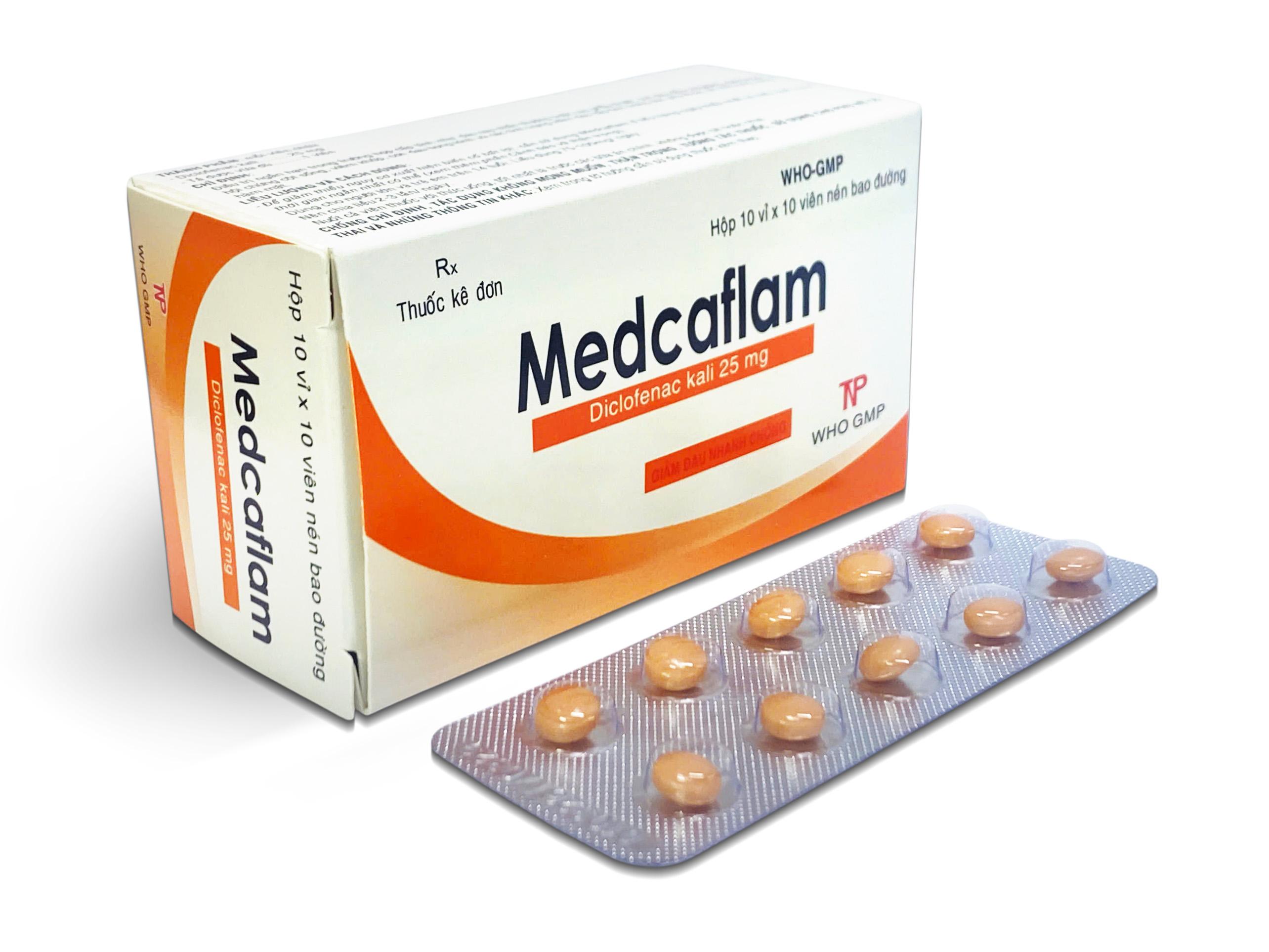 MEDCAFLAM diclofenac kali 25mg thành nam (h/100v)