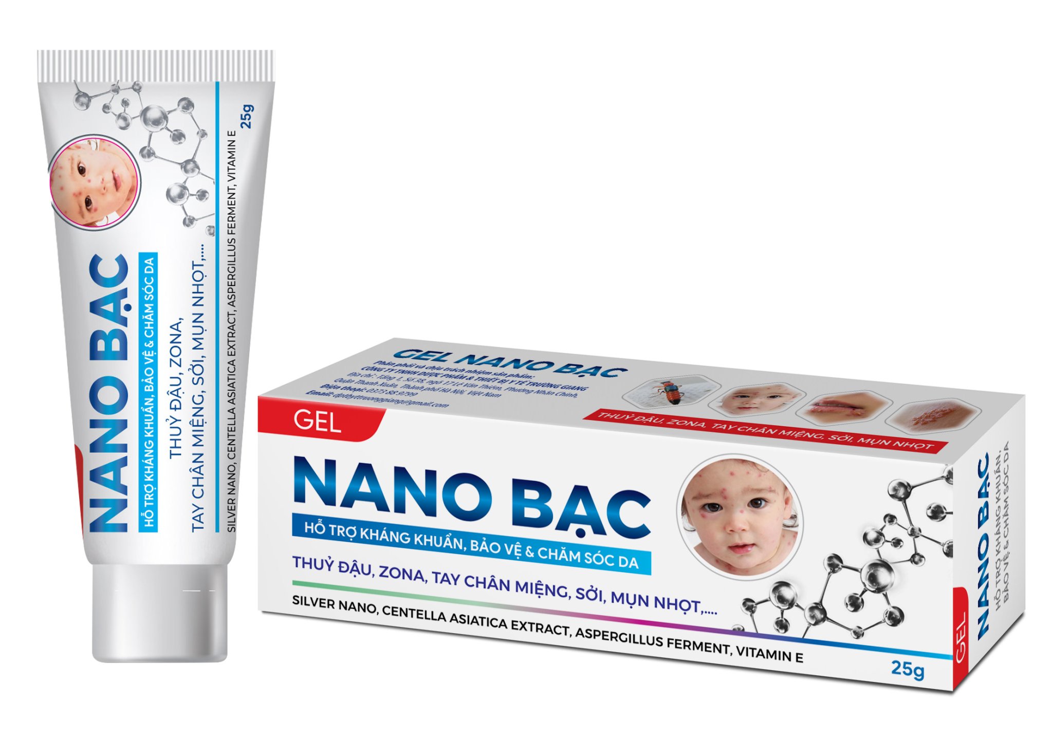 NANO BẠC Gel Bôi Viêm Da Côn Trùng Cắn Mát Da Trường Giang (T/25gr)